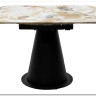 Стол TERAMO 135 GLOSS GRAND JADE SOLID CERAMIC, керамика, поворотн.механизм / Черный каркас, DISAUR заказать по цене 56 970 руб. в Уфе