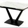 Стол ALATRI 120 MATT WHITE MARBLE SINTERED STONE / BLACK заказать по цене 75 200 руб. в Уфе