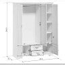 Купить Шкаф Кентаки SZF5D2S белый BRW  с доставкой по России по цене производителя можно в магазине Другая Мебель в Уфе