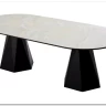 Стол ОРФЕЙ 240 нераскладной цвет ОНИКС (ONYX SABLE PULIDO), керамика / Черный каркас заказать по цене 101 050 руб. в Уфе