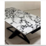 Стол VICENZA 180 раскладной GLOSS BULGARI WHITE, керамика / Черный, DISAUR заказать по цене 69 930 руб. в Уфе