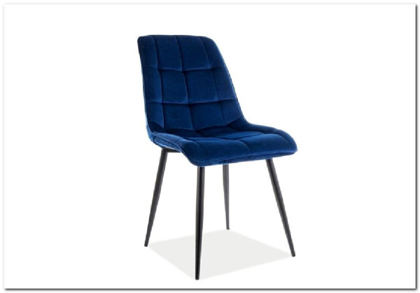 Стул кухонный Signal CHIC Velvet Bluvel 86 (темно-синий/черный) заказать по цене 9 962 руб. в Уфе