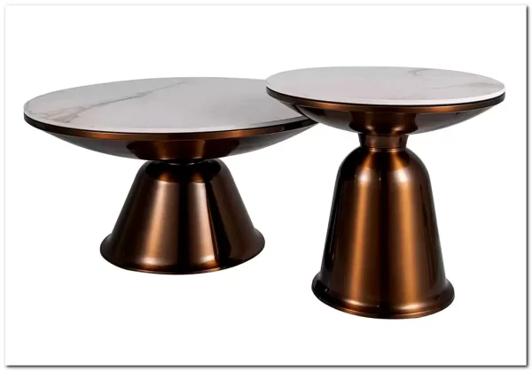 Комплект Signal VERA, 2 стола журнальных (белый/медный) заказать по цене 42 671 руб. в Уфе