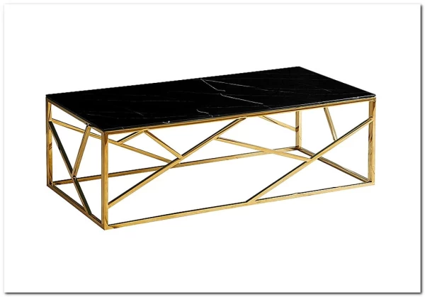 Стол журнальный Signal ESCADA A II (эффект черного мрамора/золотой) заказать по цене 41 751 руб. в Уфе