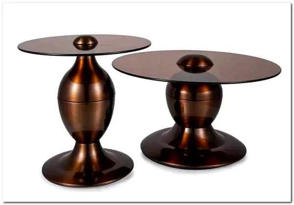 Комплект Signal CASSIE (2 стола журнальных) (коричневый/медный) 70/38, 50/51,5 заказать по цене 32 826 руб. в Уфе Комплект Signal CASSIE (2 стола журнальных) (коричневый/медный) 70/38, 50/51,5 заказать по цене 32 826 руб. в Уфе