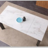Стол CORNER 120 MATT WHITE MARBLE SOLID CERAMIC / BLACK заказать по цене 53 750 руб. в Уфе