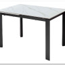 Стол CORNER 120 MATT WHITE MARBLE SOLID CERAMIC / BLACK заказать по цене 53 750 руб. в Уфе