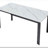 Стол CORNER 120 MATT WHITE MARBLE SOLID CERAMIC / BLACK заказать по цене 53 750 руб. в Уфе