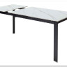 Стол CORNER 120 MATT WHITE MARBLE SOLID CERAMIC / BLACK заказать по цене 53 750 руб. в Уфе