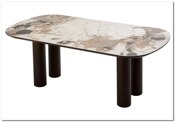 Стол ПИНО (PINO) 210 цвет CA035, керамика / ТЕМНЫЙ ОРЕХ, ®DISAUR заказать по цене 80 700 руб. в Уфе