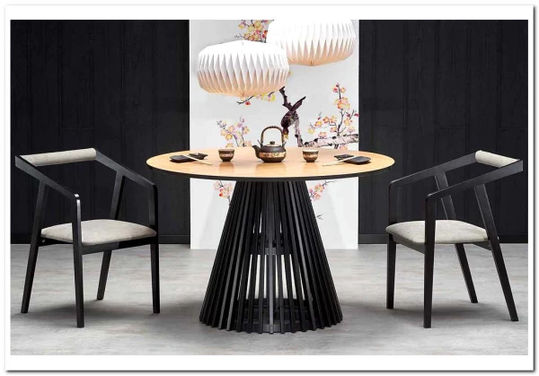 Стол обеденный Halmar MIYAKI 120 дуб натуральный/черный заказать по цене 87 560 руб. в Уфе