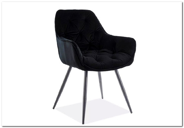 Стул кухонный Signal CHERRY Velvet Bluvel 19 (черный/черный мат) заказать по цене 14 573 руб. в Уфе