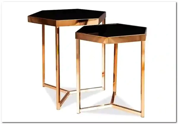 Комплект Signal MILOS, 2 стола журнальных черный/шампанское заказать по цене 24 561 руб. в Уфе Комплект Signal MILOS, 2 стола журнальных черный/шампанское заказать по цене 24 561 руб. в Уфе