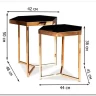 Комплект Signal MILOS, 2 стола журнальных черный/шампанское заказать по цене 24 561 руб. в Уфе
