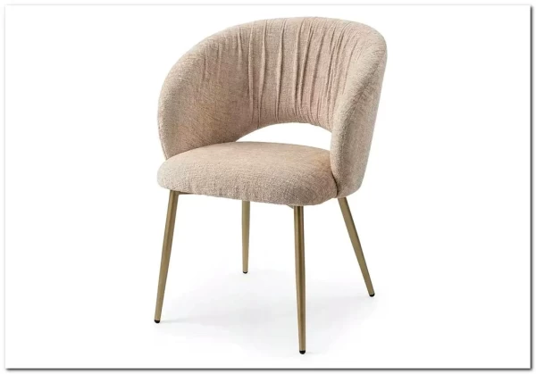 Стул МИДА (MIDA), цвет МОЛОЧНЫЙ SOLO-111, ткань / ШАМПАНЬ каркас, ®DISAUR заказать по цене 13 500 руб. в Уфе