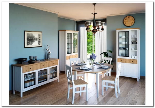 Мебель для гостиной из сосны Сканди белый воск заказать по цене 123 112 руб. в Уфе