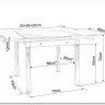 Стол обеденный Signal GD082 80 раскладной (орех винтажный/черный мат) заказать по цене 34 607 руб. в Уфе