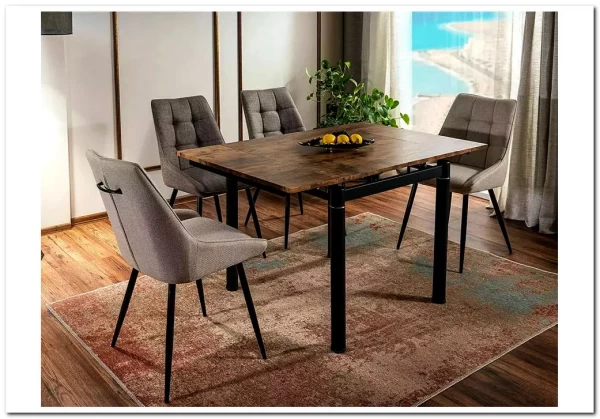 Стол обеденный Signal GD082 80 раскладной (орех винтажный/черный мат) заказать по цене 34 607 руб. в Уфе