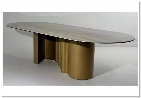 Стол ВЕНТО (VENTO) 280 ТОПАЗ TL-617, испанская керамика / Шампань каркас, ®DISAUR заказать по цене 102 800 руб. в Уфе