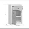 Тумба Koen KOM1D1S ясень снежный BRW заказать по цене 8 960 руб. в Уфе