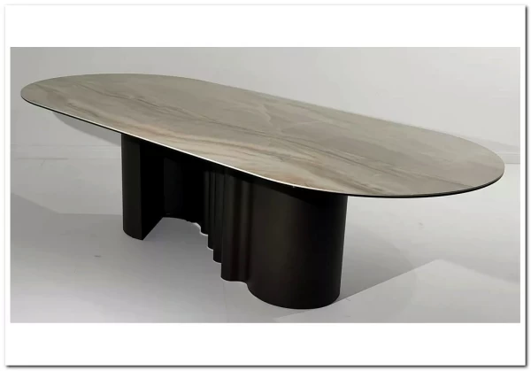 Стол ВЕНТО (VENTO) 280 ТОПАЗ TL-617, испанская керамика/ Коричневый графит каркас, ®DISAUR заказать по цене 102 800 руб. в Уфе