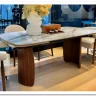 Стол ВЕСТБЕРГ (WESTBERG) 180 КАЛАКАТТА (GLOSS CALACATTA GOLD SOLID CERAMIC) / Орех натур, ®DISAUR заказать по цене 104 600 руб. в Уфе