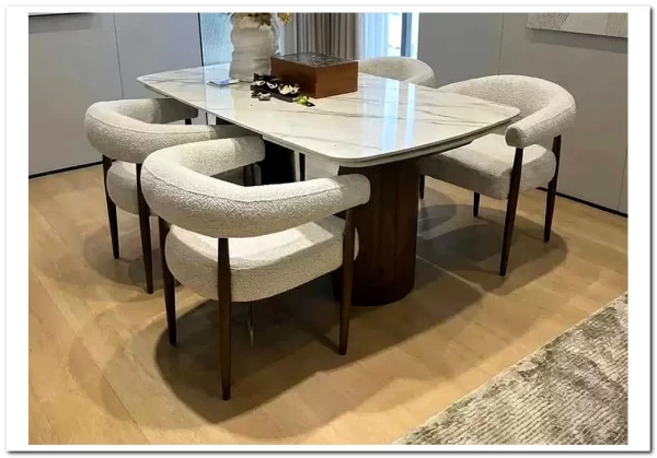 Стол ВЕСТБЕРГ (WESTBERG) 180 КАЛАКАТТА (GLOSS CALACATTA GOLD SOLID CERAMIC) / Орех натур, ®DISAUR заказать по цене 104 600 руб. в Уфе