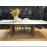 Стол ВЕСТБЕРГ (WESTBERG) 180 КАЛАКАТТА (GLOSS CALACATTA GOLD SOLID CERAMIC) / Орех натур, ®DISAUR заказать по цене 104 600 руб. в Уфе