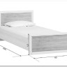 Купить Кровать Koen LOZ90x200 ясень снежный BRW с доставкой по России по цене производителя можно в магазине Другая Мебель в Уфе