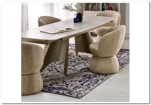 Стол обеденный Halmar SALIX 180 (травертин/кашемир) заказать по цене 118 227 руб. в Уфе