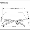 Стол обеденный Halmar ALFREDO 160 (белый мрамор/черный) заказать по цене 59 488 руб. в Уфе