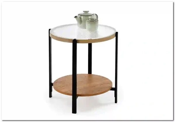 Стол журнальный Halmar KAMALA S (прозрачный/натуральный/черный) заказать по цене 11 164 руб. в Уфе