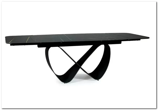 Стол обеденный Signal INFINITY Ceramic 160 раскладной (черный Azario black/черный мат) заказать по цене 209 327 руб. в Уфе