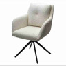 Стул MEADOW 360 град. поворот. Белый XD841-01, букле / черный каркас, DISAUR заказать по цене 15 615 руб. в Уфе