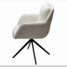 Стул MEADOW 360 град. поворот. Белый XD841-01, букле / черный каркас, DISAUR заказать по цене 15 615 руб. в Уфе