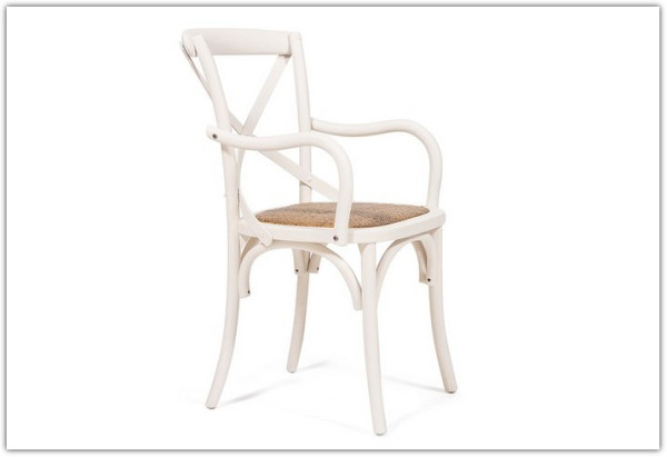 Стул с подлокотниками CROSS (mod.CB2008) Белый (butter white) заказать по цене 15 300 руб. в Уфе