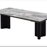 Стол АДАЖИО 240 (320) см MINERAL STONE NATURAL, керамика / Черный каркас заказать по цене 123 150 руб. в Уфе