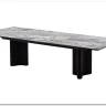 Стол АДАЖИО 240 (320) см MINERAL STONE NATURAL, керамика / Черный каркас заказать по цене 123 150 руб. в Уфе
