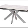 Стол BELLUNO 160 MARBLES KL-99 Белый мрамор матовый итальянская керамика/ белый каркас заказать по цене 99 320 руб. в Уфе