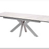 Стол BELLUNO 160 MARBLES KL-99 Белый мрамор матовый итальянская керамика/ белый каркас заказать по цене 99 320 руб. в Уфе