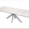 Стол BELLUNO 160 MARBLES KL-99 Белый мрамор матовый итальянская керамика/ белый каркас заказать по цене 99 320 руб. в Уфе