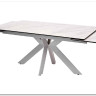 Стол BELLUNO 160 MARBLES KL-99 Белый мрамор матовый итальянская керамика/ белый каркас заказать по цене 99 320 руб. в Уфе