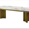 Стол АДАЖИО-2 240 (320) см ARCTIC OCEAN, керамика / Золотой каркас заказать по цене 123 150 руб. в Уфе