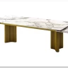 Стол АДАЖИО-2 240 (320) см ARCTIC OCEAN, керамика / Золотой каркас заказать по цене 123 150 руб. в Уфе