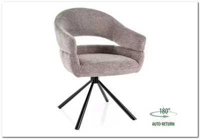 Стул кухонный Signal BORGO Raven 07 поворотный (серый/черный)