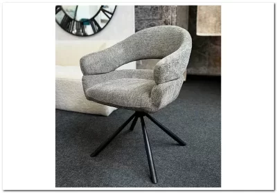 Стул кухонный Signal BORGO Raven 07 поворотный (серый/черный)