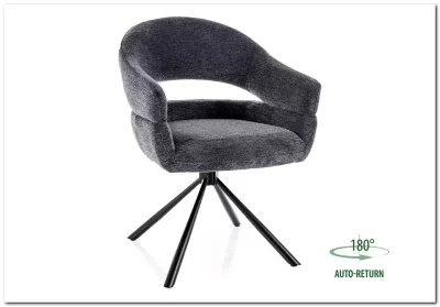 Стул кухонный Signal BORGO Raven 18 поворотный (темно-серый/черный)