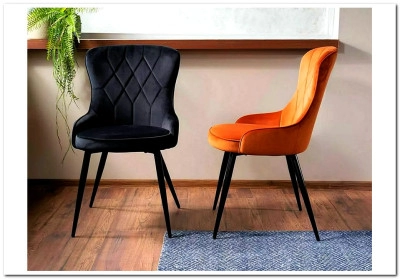 Стул кухонный Signal LOTUS VELVET (черный/черный)